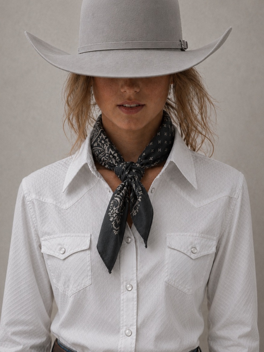 Panhandle Rough Stock White Diamond Jacquard Pearl Snap Western Shirt